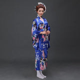 Kimono Traditionnel Bleu Japonais Femme