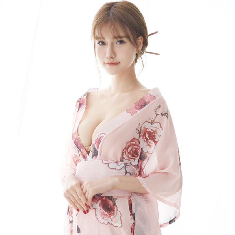 Kimono Fleuri Femme Court Stylé
