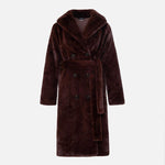 Manteau Fausse Fourrure Marron