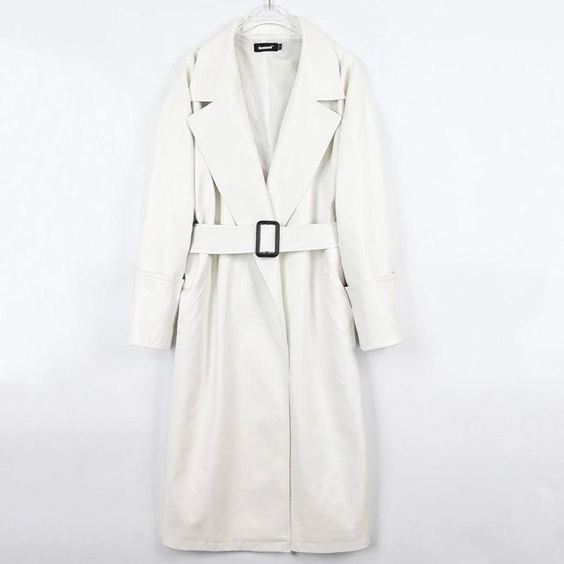 Manteau Femme Blanc Long