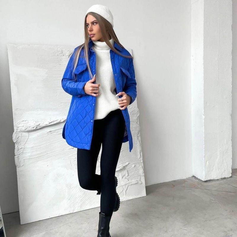 Manteau Femme Hiver Bleu Marine