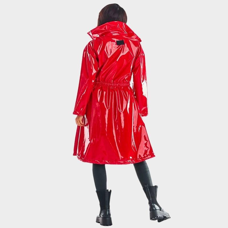 Manteau Long Rouge Femme
