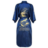 Peignoir Kimono Chinois Bleu