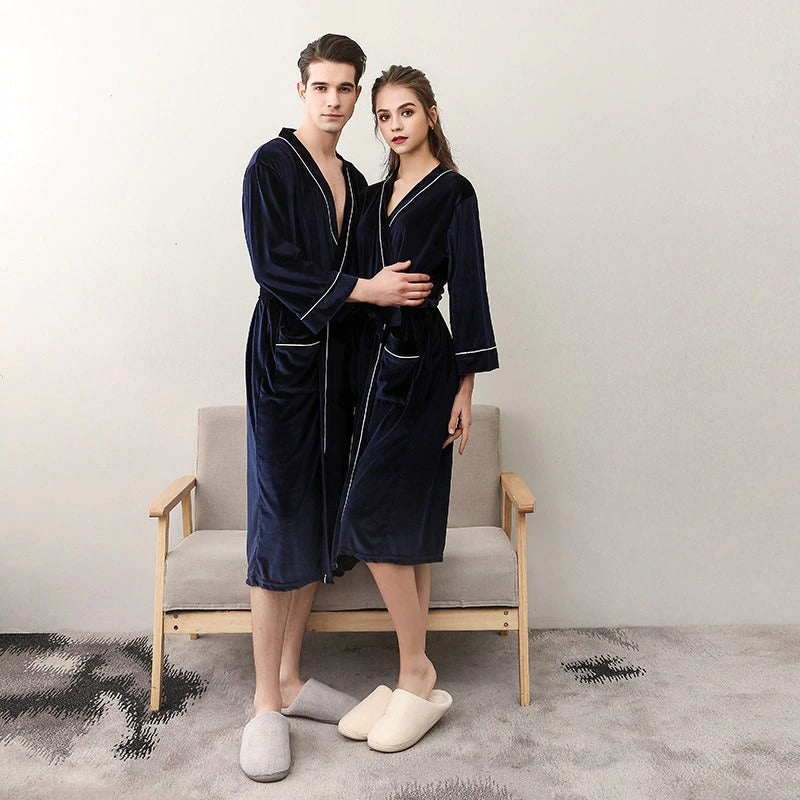 Peignoir de Bain Bleu Femme
