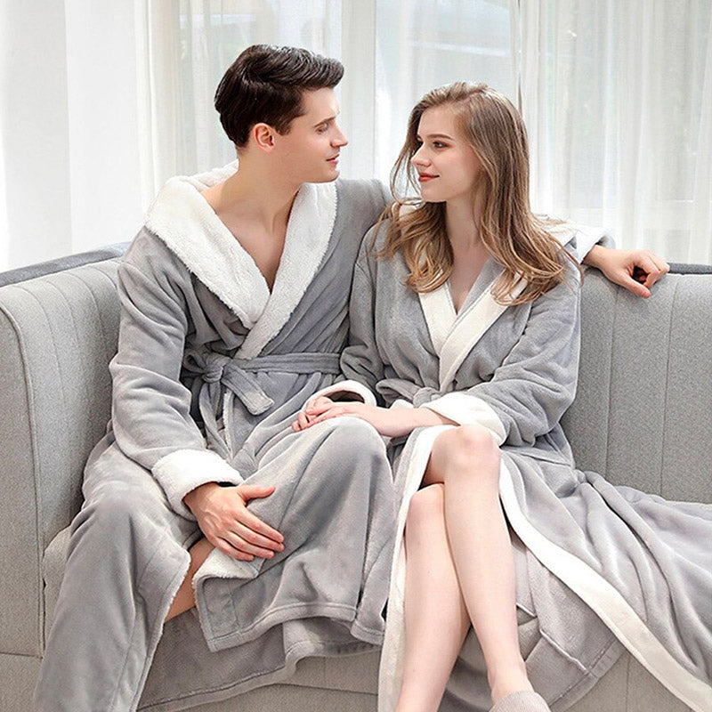 Peignoir Femme Gris Clair Design Stylé
