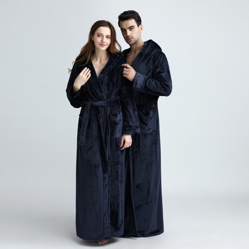 Peignoir Femme Hiver Bleu Marine