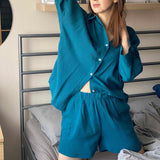 Pyjama Femme Bleu Canard