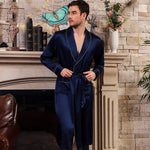 Pyjama Homme Soie Bleu