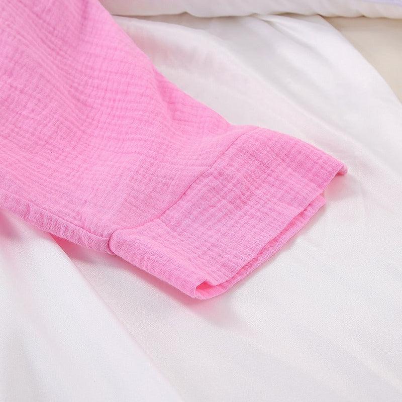 Pyjama Rose Femme Manche