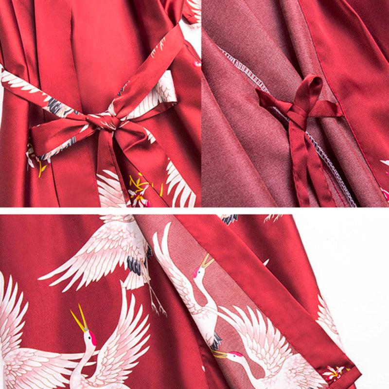 Robe Kimono Longue Rouge Style