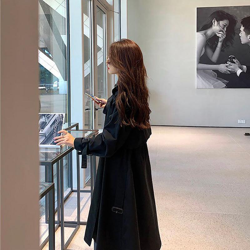 Trench Long Noir Femme