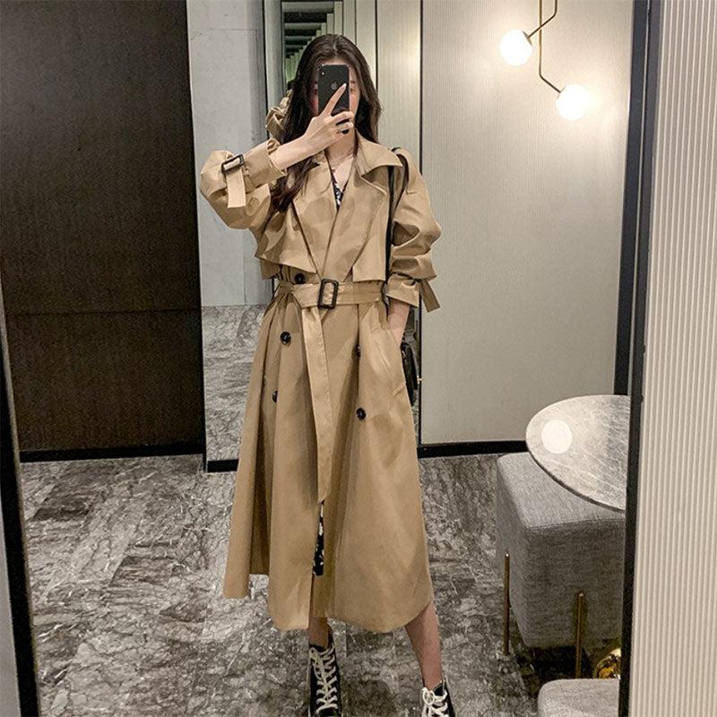 Trench Femme Long Beige  Mode