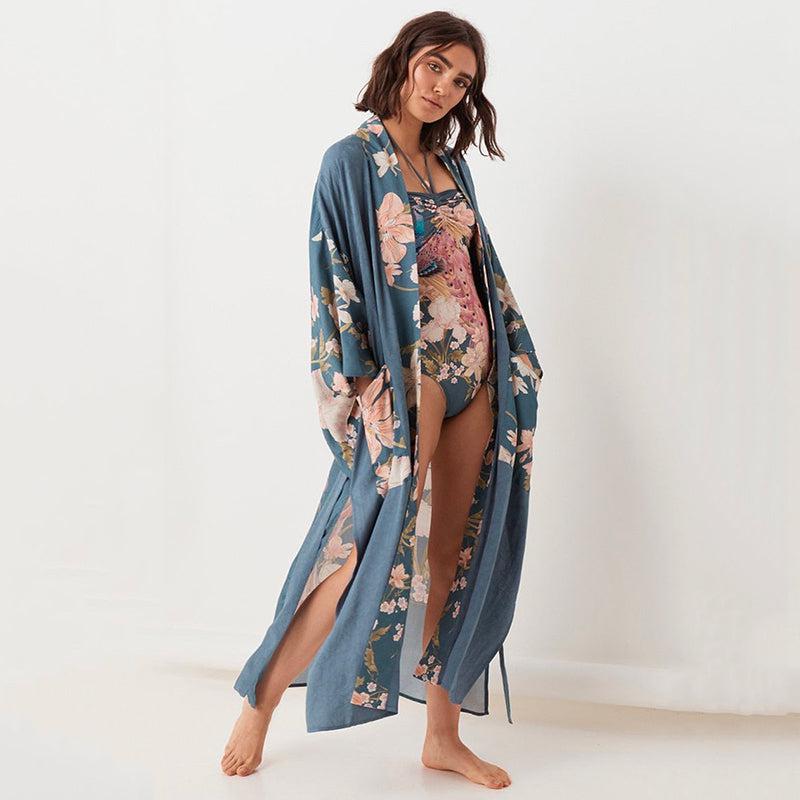 Veste Kimono Fleuri Chic