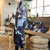 Veste Kimono Japonais Transparente Grues