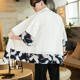 Veste Kimono Long Japonais Blanc