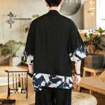 Veste Kimono Long Japonais Noir