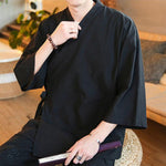 Veste Longue Kimono Noir
