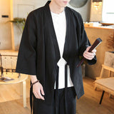 Veste Longue Kimono Noir