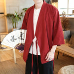 Veste Longue Kimono Rouge