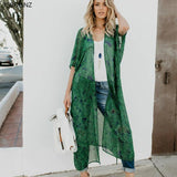 Veste Verte Kimono Femme