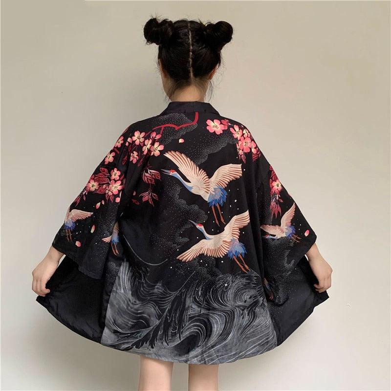 Veste Kimono Coton Japonais Femme