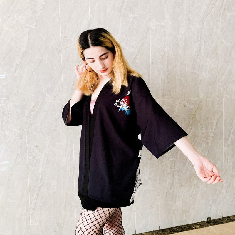 Veste Kimono Neko Samouraï Design