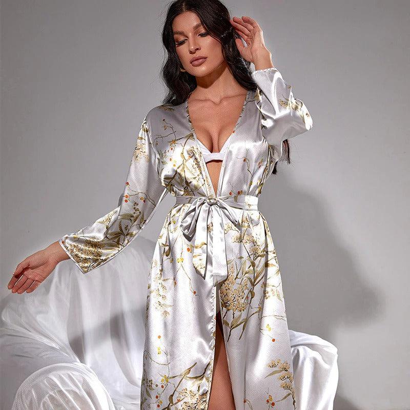 Veste Kimono Satin Stylé