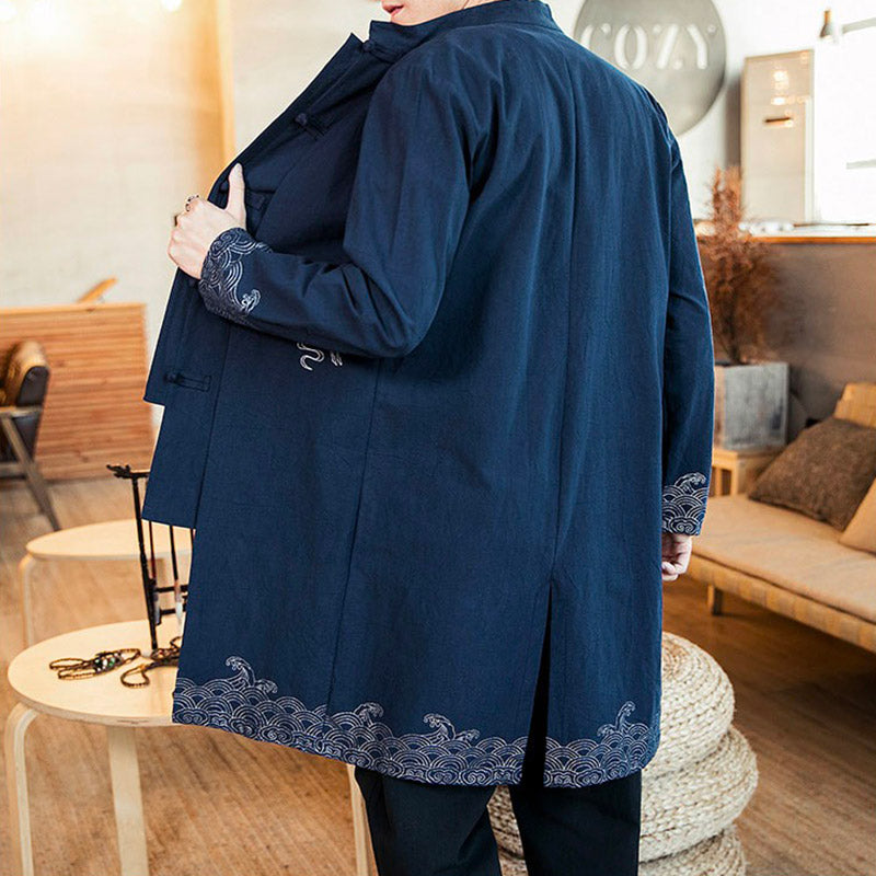 Kimono Long Homme Bleu