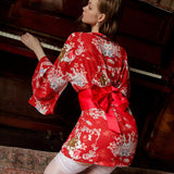 Peignoir Kimono Fleuri Japonisant