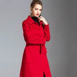 Manteau Forme Kimono Rouge