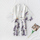 Robe Kimono Courte Blanche