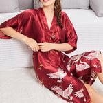Robe Kimono Longue Rouge