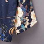 Veste Kimono Japonais Bleu