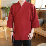 Veste Longue Kimono Rouge